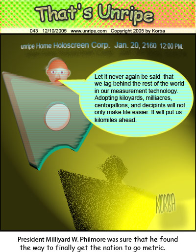 cartoon 43, metric conversion